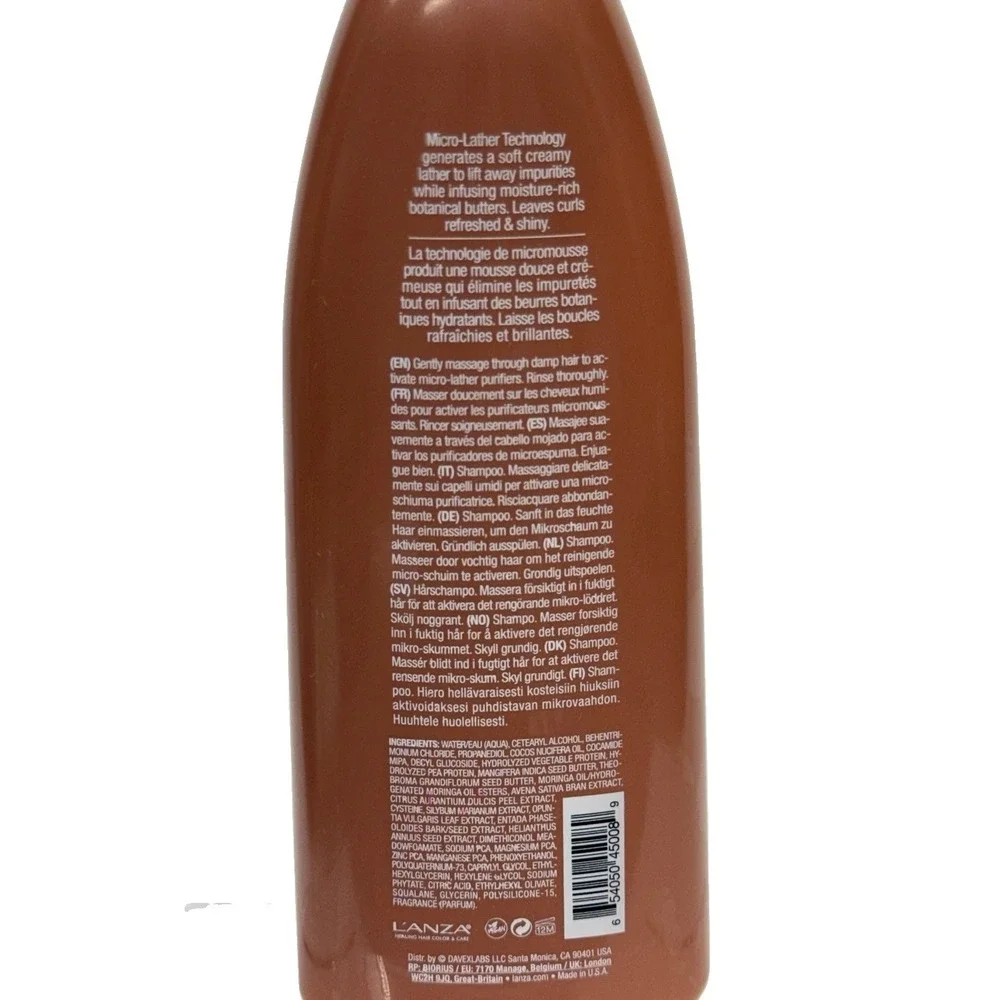 Lanza Healing Curl Butter Shampoo 8 oz Vegan Curls Curly Hair